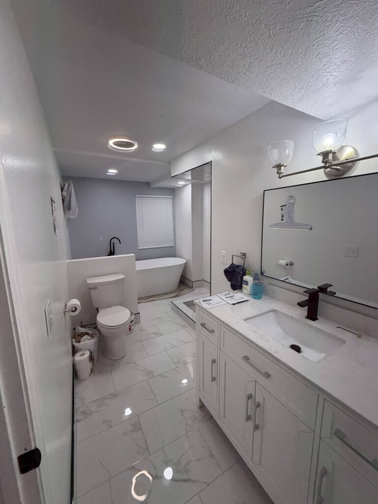 bathroom remodel Kapitan's Able Men Orem Utah