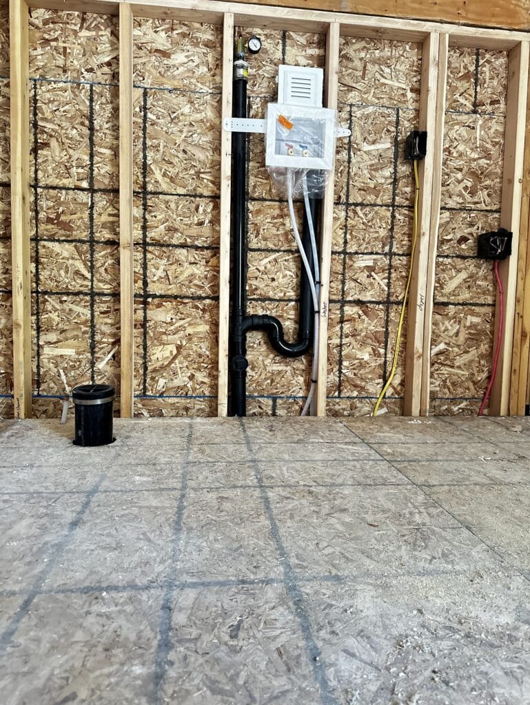 plumbing rough in