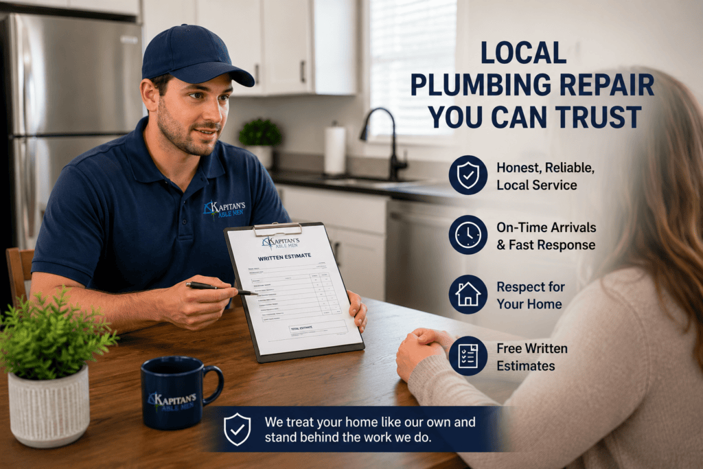 Local Utah Plumbing Repair You Can Trust is Kapitans Able Men
